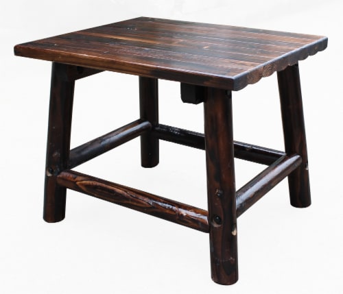Leigh Country Char-Log Rectangular End Table - Brown Perspective: right