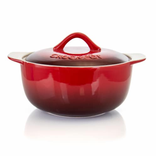 Crock-Pot Artisan Stoneware Casserole Dish - Gradient Red Perspective: right