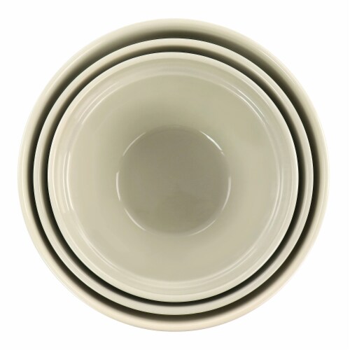 Martha Stewart Stoneware Bowl Set - Beige Perspective: right