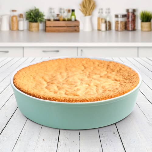Martha Stewart Turquoise Stoneware Pie Pan Perspective: right