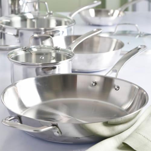Martha Stewart Stainless Steel Silver Cookware Set Perspective: right