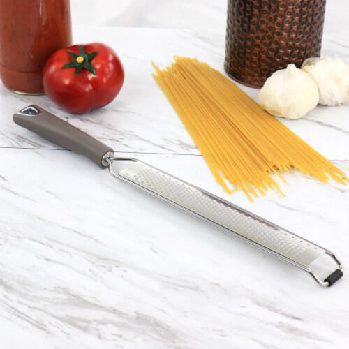 Martha Stewart Grey Stainless Steel Long Grater Perspective: right