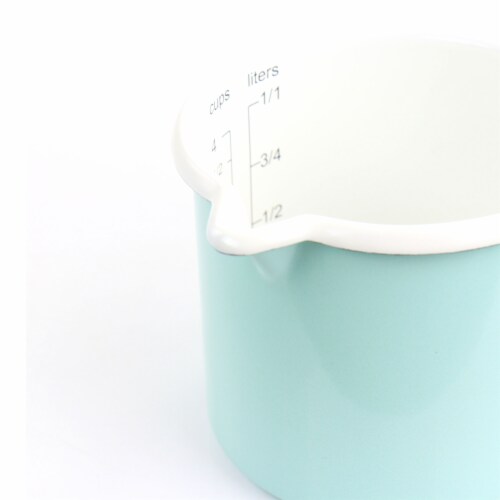 Martha Stewart Enamel on Steel Measuring Cup - Turquoise Perspective: right
