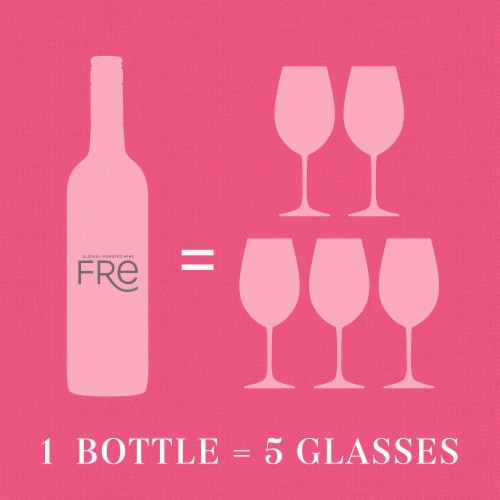 FRE Alcohol-Removed White Zinfandel California Pink Wine 750 ml Perspective: right