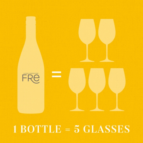 FRE Alcohol-Removed Chardonnay White Low Calorie Non Alcoholic Wine Perspective: right