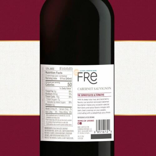 FRE Alcohol-Removed Red Blend California Red Wine750 ml Perspective: right