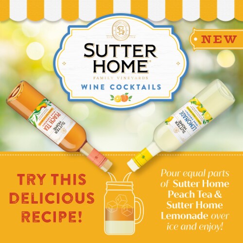 Sutter Home Peach Tea Wine Cocktail Perspective: right