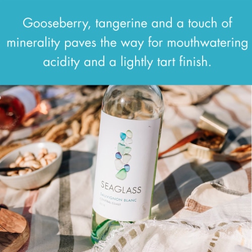 SEAGLASS Sauvignon Blanc California White Wine 750 ml Perspective: right