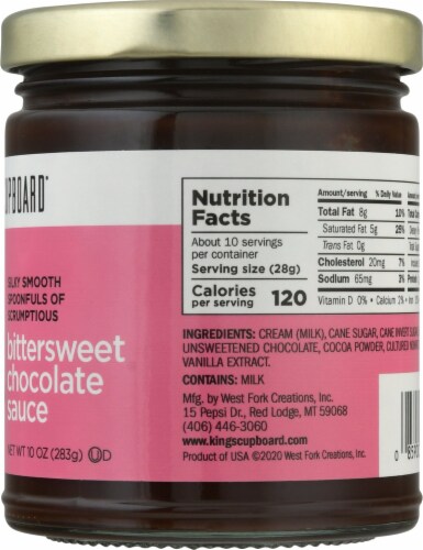 King's Cupboard® Bittersweet Chocolate Sauce Perspective: right