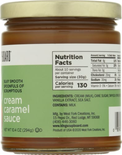 King's Cupboard Cream Caramel Sauce Perspective: right