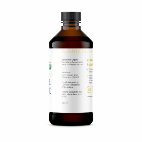 Rodelle Organic Madagascar Bourbon Pure Vanilla Extract Perspective: right