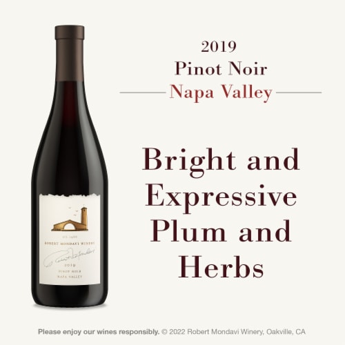 Robert Mondavi Winery Napa Valley Pinot Noir Red Wine Perspective: right
