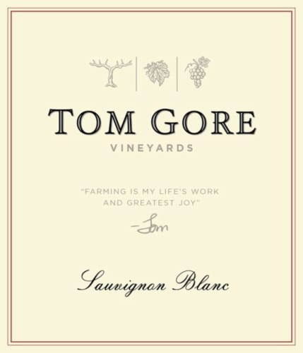 Tom Gore Sauvingnon Blanc White Wine Perspective: right
