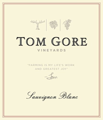 Tom Gore Sauvingnon Blanc White Wine Perspective: right