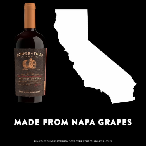 Cooper and Thief Napa Valley Rye Barrel Aged Cabernet Sauvignon Red Wine Perspective: right