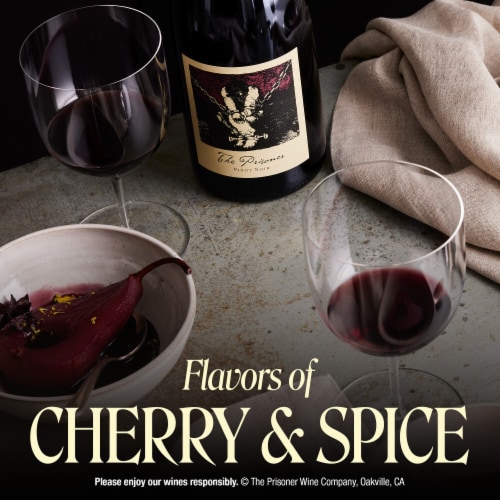 The Prisoner Wine Company Sonoma Coast Pinot Noir Red Wine Perspective: right
