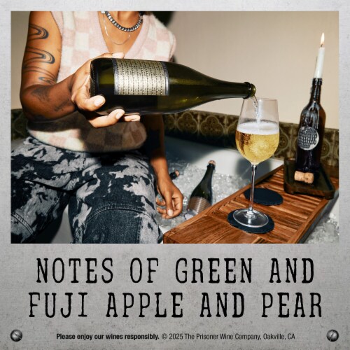 The Prisoner Wine Company Unshackled White Sparkling Wine Perspective: right