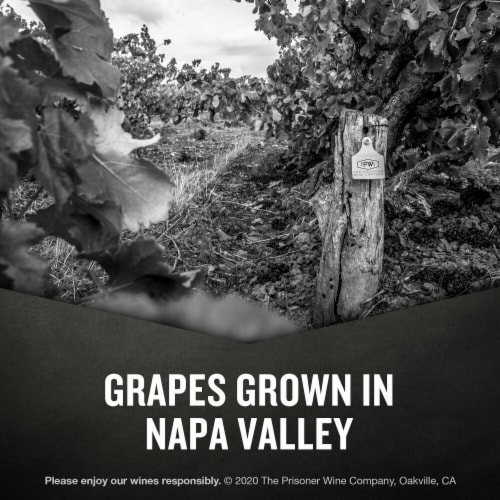 The Prisoner Wine Company Cuttings Napa Valley Cabernet Sauvignon Red Wine Perspective: right