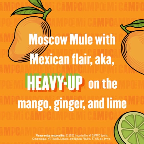 Mi Campo Reposado Tequila Mango Mule Premixed Cocktail Perspective: right