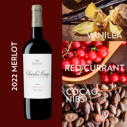 Charles Krug Merlot California Red Wine Perspective: right