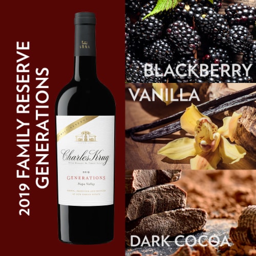 Charles Krug Generations Family Reserve Bordeaux Cabernet California Red Wine Perspective: right