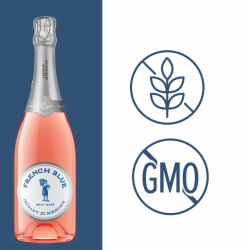 French Blue Brut Rose Sparkling France Wine Perspective: right