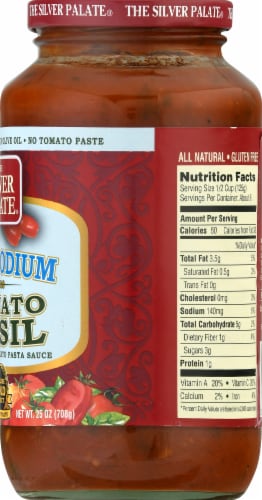 The Silver Palate® Low Sodium Tomato Basil Pasta Sauce Perspective: right