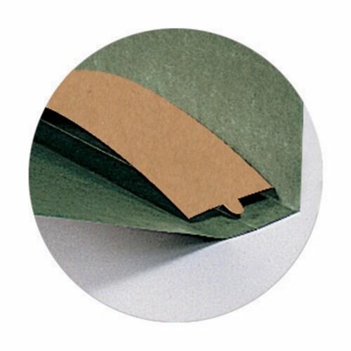 Smead Two Inch Capacity Box Bottom Hanging File Folders Letter Green 25/Box 65090 Perspective: right
