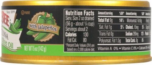 Bumble Bee® Prime Fillet Albacore Tuna with Jalapeno & Olive Oil Perspective: right