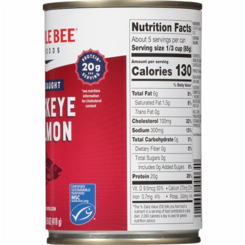 Bumble Bee® Wild Caught Red Salmon Perspective: right