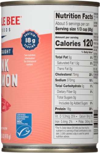 Bumble Bee® Wild Caught Pink Salmon Perspective: right