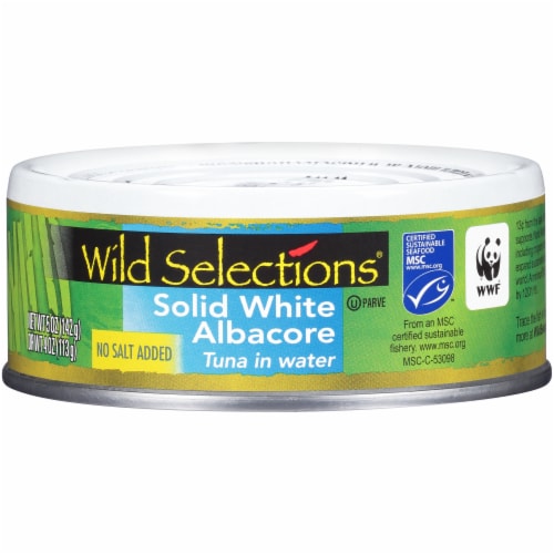 Wild Selections No Salt Added Solid White Albacore Tuna in Water Perspective: right