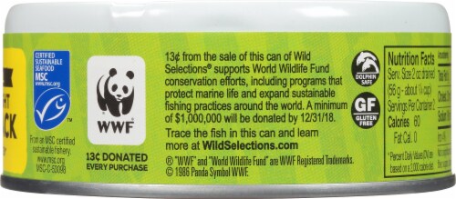 Wild Selections® Tropical Solid Light Skipjack Tuna in Water Perspective: right