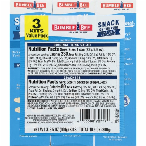 Bumble Bee® Snack On The Run Tuna Salad Kit Perspective: right