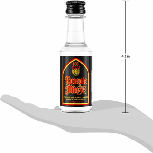 Rumple Minze Peppermint Schnapps Liqueur Perspective: right
