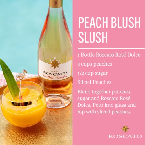 Roscato Rose Dolce Sparkling Wine Perspective: right