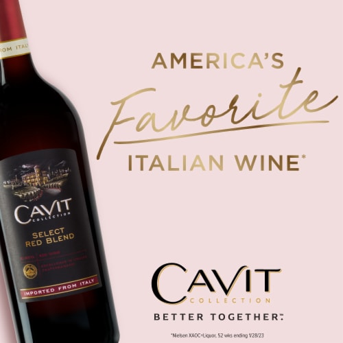 Cavit Select Red Blend New Label Red Wine Perspective: right