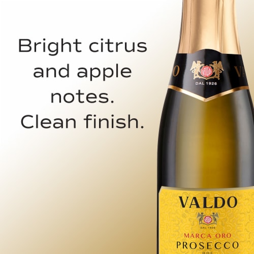 Valdo Brut Marca Oro Glera/Prosecco Italy Sparkling Wine Perspective: right