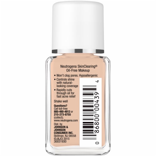 Neutrogena SkinClearing Natural Tan Liquid Makeup Perspective: right