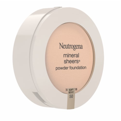 Neutrogena Mineral Sheers Compact Powder Foundation Fragrance-Free 50 Soft Beige Perspective: right