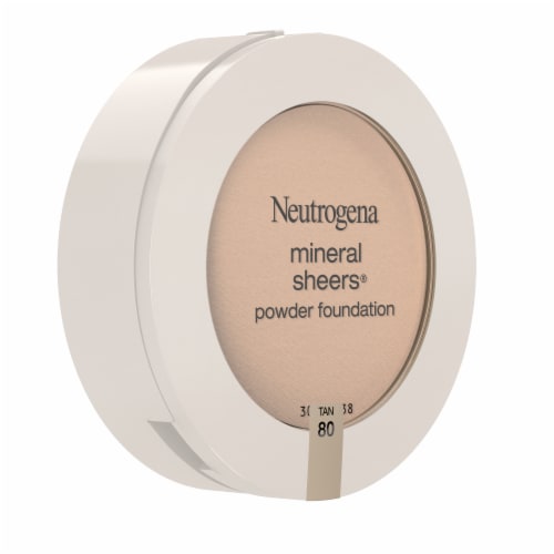 Neutrogena Mineral Sheers Compact Powder Foundation Lightweight & Oil-Free Tan 80 Perspective: right