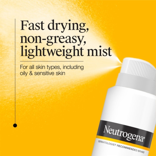 Neutrogena Clear Body SPF 50 Sunscreen Spray, Non-Comedogenic Perspective: right
