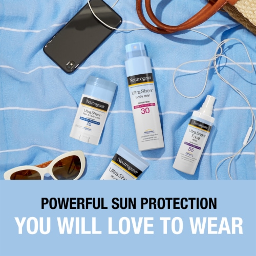 Neutrogena UltraSheer Face and Body Broad Spectrum Sunscreen Stick SPF 70 Perspective: right