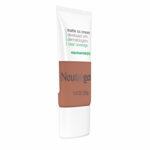 Neutrogena Clear Coverage Flawless Matte CC Cream Hypoallergenic Oil & Fragrance Free Amber Perspective: right
