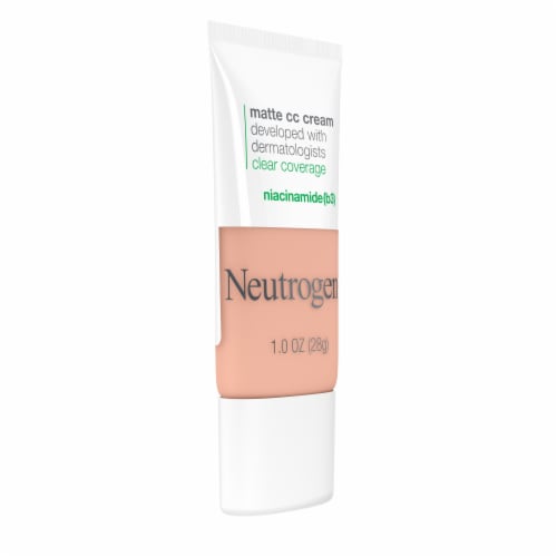 Neutrogena Clear Coverage Flawless Matte CC Cream Oil Free & Fragrance Free Vanilla Perspective: right