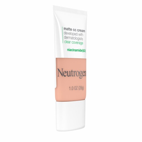 Neutrogena Clear Coverage Flawless Matte CC Cream Oil Free & Fragrance Free Vanilla Perspective: right
