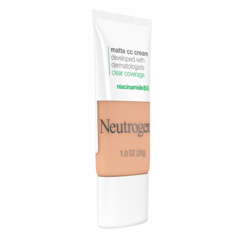 Neutrogena Clear Coverage Flawless Matte CC Cream with Full-Coverage Oil Free & Fragrance Free Sand Perspective: right