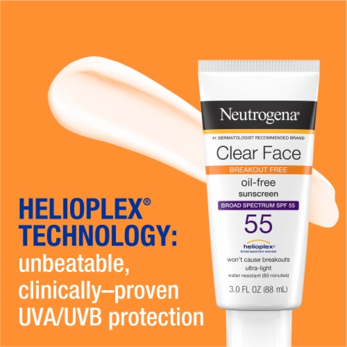 Neutrogena Clear Face Liquid Lotion Sunscreen With SPF 50 Perspective: right