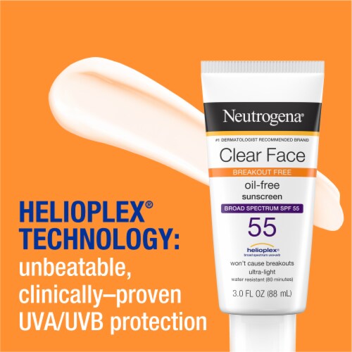 Neutrogena Clear Face Liquid Lotion Sunscreen With SPF 50 Perspective: right