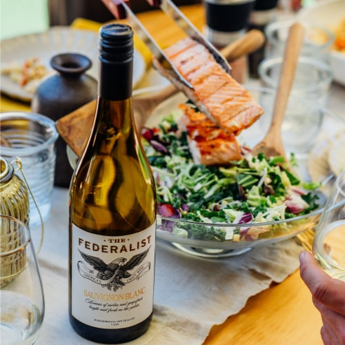 The Federalist Sauvignon Blanc New Zealand White Wine Perspective: right